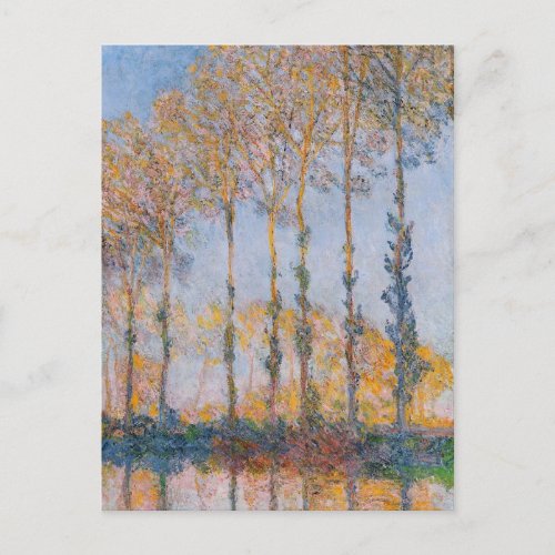Monet _ Poplars White and Yellow Effect Postcard