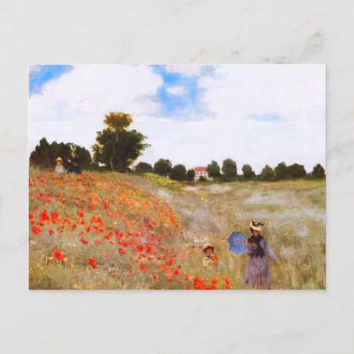 Monet Poppies Postcard