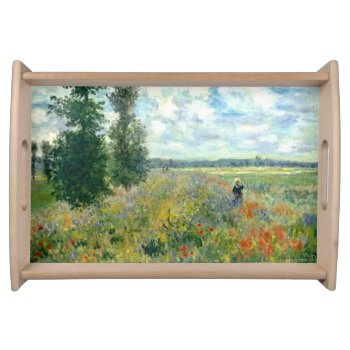 Monet Poppies Serving Tray by grandjatte at Zazzle
