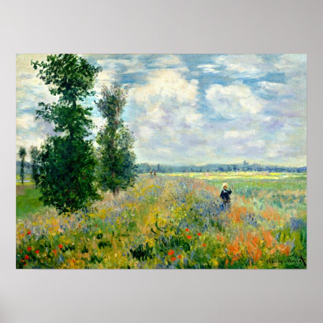 Monet - Poppy Field Argenteuil 1875 Poster (Front)