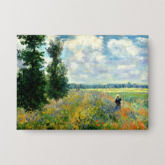 Monet - Poppy Field, Argenteuil Button (Front)