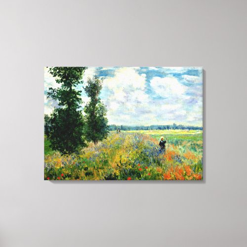 Monet _ Poppy Field Argenteuil Canvas Print