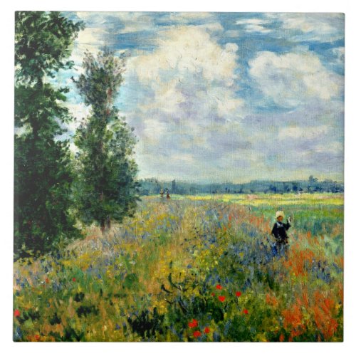 Monet _ Poppy Field Argenteuil Ceramic Tile