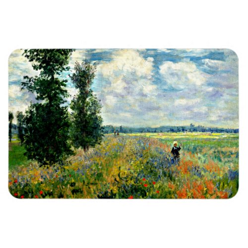 Monet _ Poppy Field Argenteuil Impressionism art Magnet