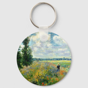 Monet - Poppy Field, Argenteuil Keychain