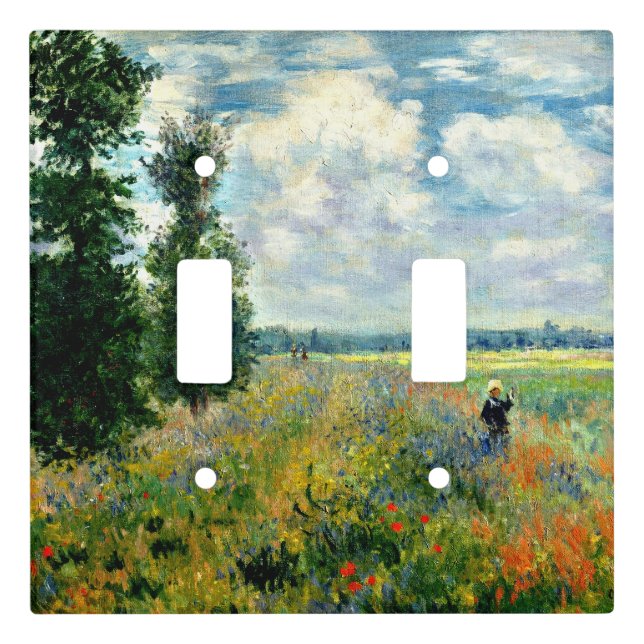 Monet - Poppy Field, Argenteuil Light Switch Cover (Front)