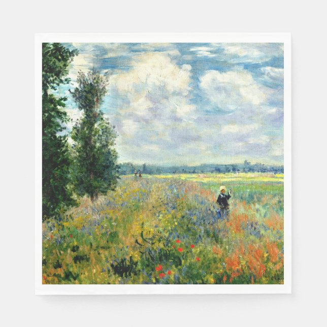 Monet - Poppy Field, Argenteuil Napkins (Front)