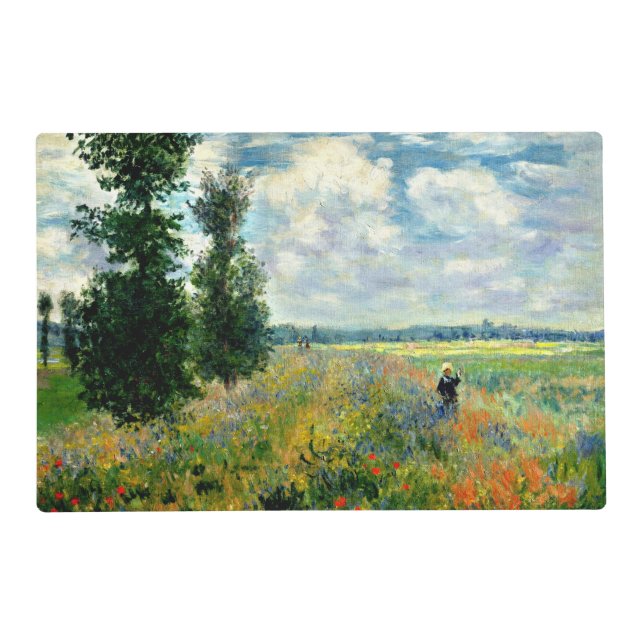 Monet - Poppy Field, Argenteuil, Placemat (Front)