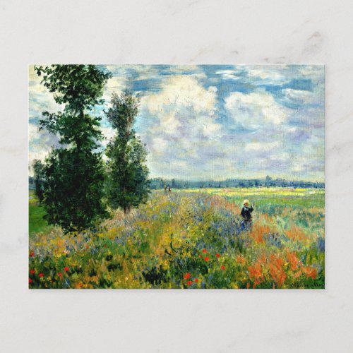 Monet _ Poppy Field Argenteuil Postcard