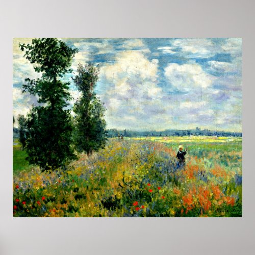 Monet _ Poppy Field Argenteuil Poster