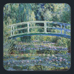 Monet - Poppy Field at Argenteuil Square Sticker<br><div class="desc">Poppy Field at Argenteuil,  famous painting by Claude Monet.</div>