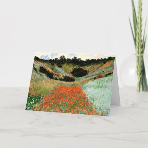 Monet _ Poppy Field in a Hollow near Giverny Card