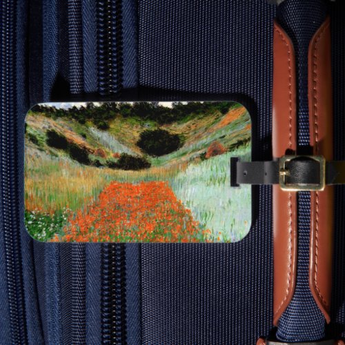 Monet _ Poppy Field in a Hollow near Giverny Luggage Tag