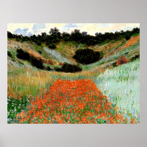 Monet _ Poppy Field in a Hollow near Giverny Poster