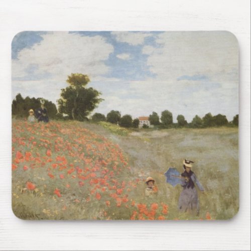 Monet  Poppy Field Mouse Pad