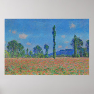 Monet Poppy Field Painting Poster