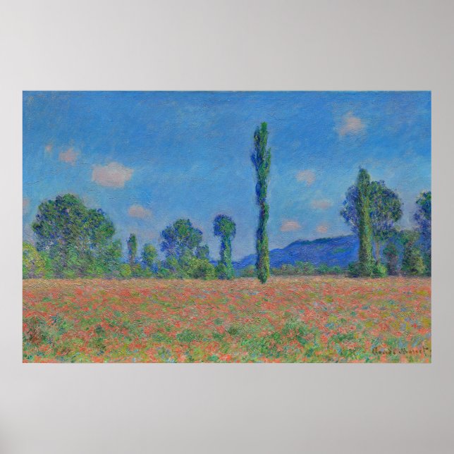 Monet Poppy Field Painting Poster (Front)