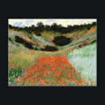 Monet - Poppy Fields in a Hollow near Giverny Postcard<br><div class="desc">Claude Monet painting,  Poppy Field in a Hollow near Giverny,  best-selling artwork</div>