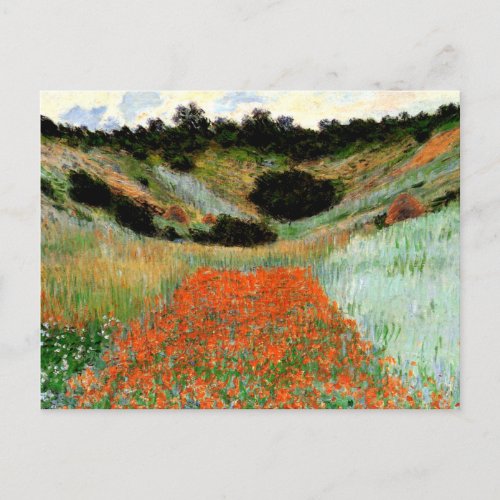 Monet _ Poppy Fields in a Hollow near Giverny Postcard