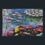 Monet Purple Water Lilies Kitchen Towel<br><div class="desc">Monet Purple Water Lilies kitchen towel. Oil painting on canvas from c. 1917. French impressionist Claude Monet remains renowned and beloved for the water lily paintings that he created at Giverny. This specific water lily painting features a diverse array of colors including fiery reds, haunting blues, and dreamy purples. A...</div>