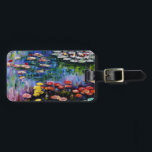 Monet Purple Water Lilies Luggage Tag<br><div class="desc">Monet Purple Water Lilies luggage tag. Oil painting on canvas from c. 1917. French impressionist Claude Monet remains renowned and beloved for the water lily paintings that he created at Giverny. This specific water lily painting features a diverse array of colors including fiery reds, haunting blues, and dreamy purples. A...</div>