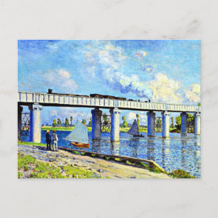 Monet - Railway Bridge at Argenteuil Postcard