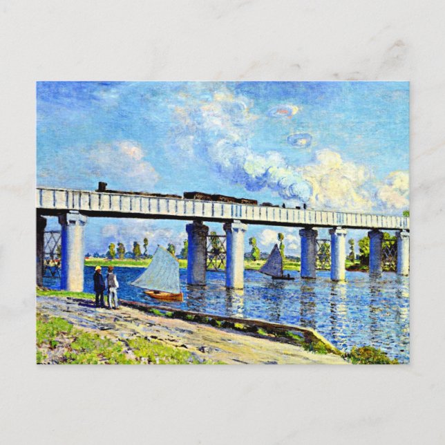 Monet - Railway Bridge at Argenteuil Postcard (Front)