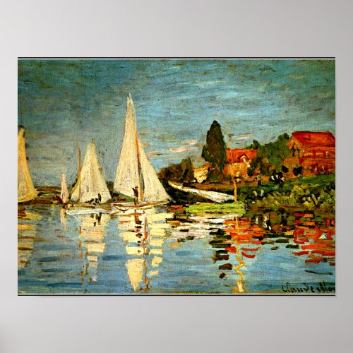 Monet _ Regatta at Argenteuil Impressionism Poster