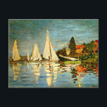 Monet, Regattas at Argenteuil Postcard<br><div class="desc">Famous painting by Claude Monet,  Regattas at Argenteuil</div>