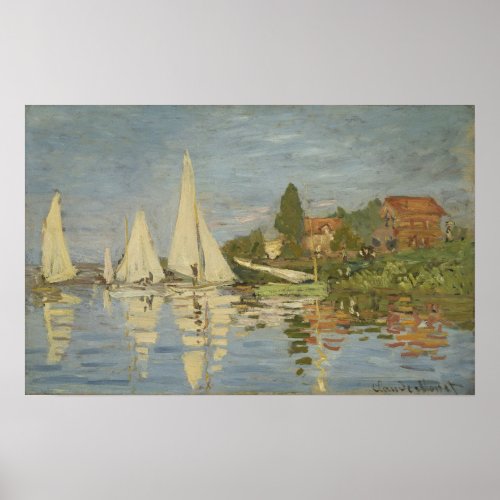 Monet _ Regattas At Argenteuil Poster