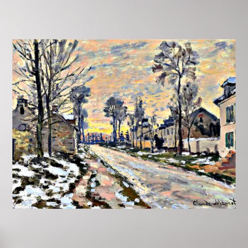 Monet _ Road to Louveciennes Impressionism Poster