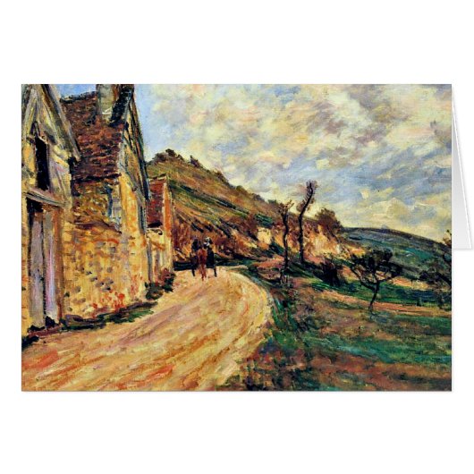 Monet - Rocks at Falaise near Giverny Cards (Front Horizontal)