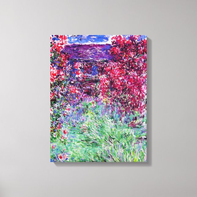 Monet Roses Canvas Print (Front)