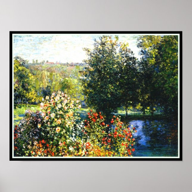 Monet - Roses in the Garden at Montgeron, fine art Poster (Front)