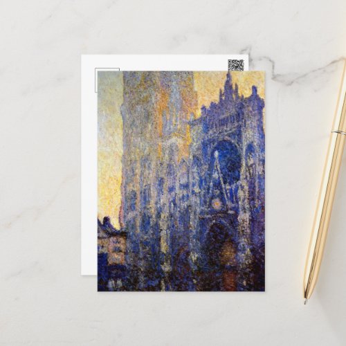 Monet _ Rouen Cathedral Morning Effect Postcard