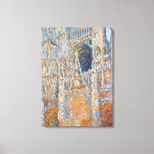 Monet _ Rouen Cathedral the Facade in Sunlight Canvas Print
