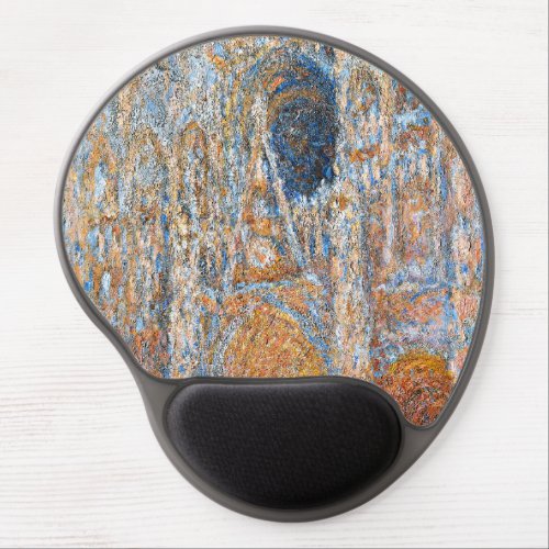 Monet _ Rouen Cathedral the Facade in Sunlight Gel Mouse Pad