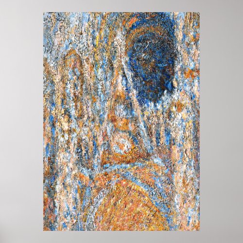 Monet _ Rouen Cathedral the Facade in Sunlight Poster
