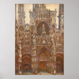 Monet, Rouen Cathedral, the West Portal Poster