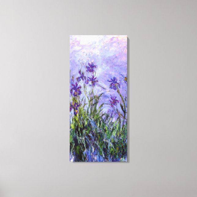 Monet’s Lilac Irises Canvas Print (Front)
