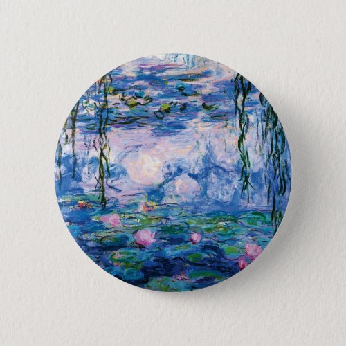 Monets Water Lilies Button