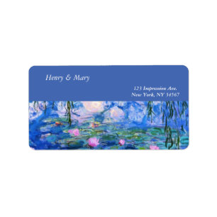 Monet’s Water Lilies Label
