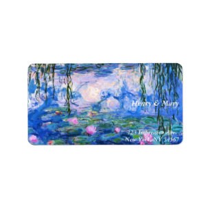 Monet’s Water Lilies Label