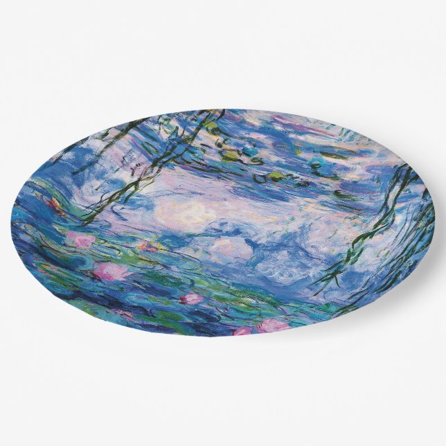 Monet’s Water Lilies Paper Plates (Angled)