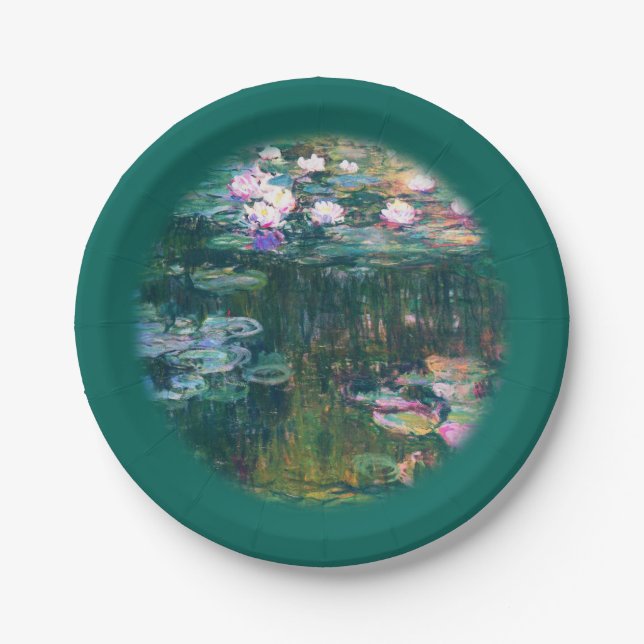 Monet’s Water Lilies Paper Plates (Front)