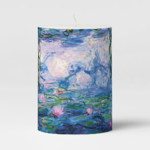 Monet’s Water Lilies Pillar Candle