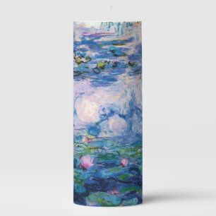 Monet’s Water Lilies Pillar Candle