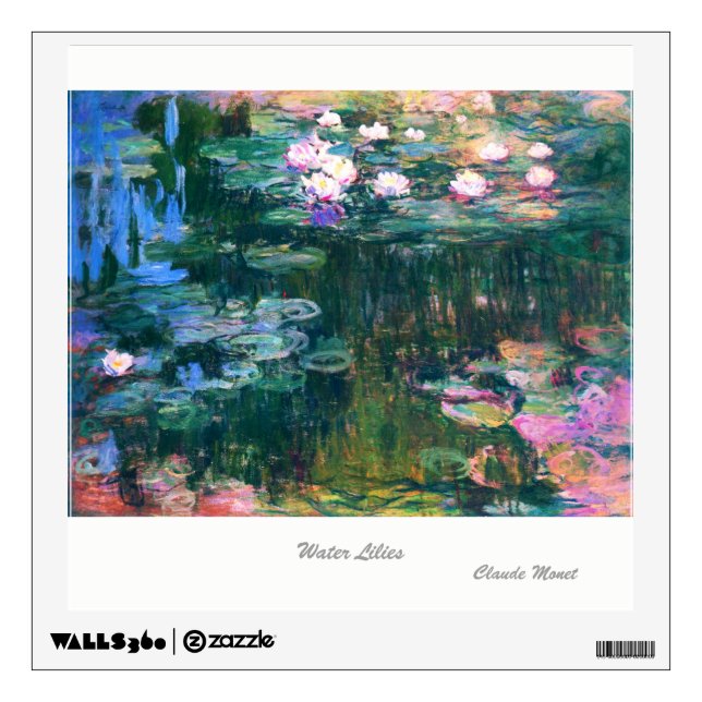 Monet’s Water Lilies Wall Decal (Front)