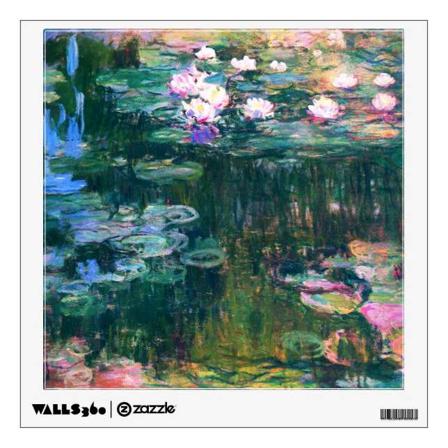 Monet’s Water Lilies Wall Sticker | Zazzle