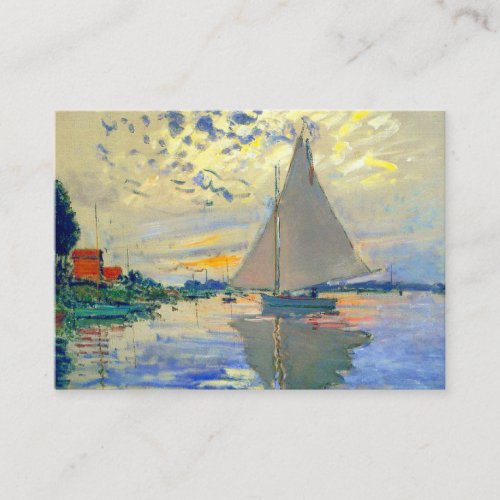 Monet Sailboat at Le Petit_Gennevilliers Enclosure Card